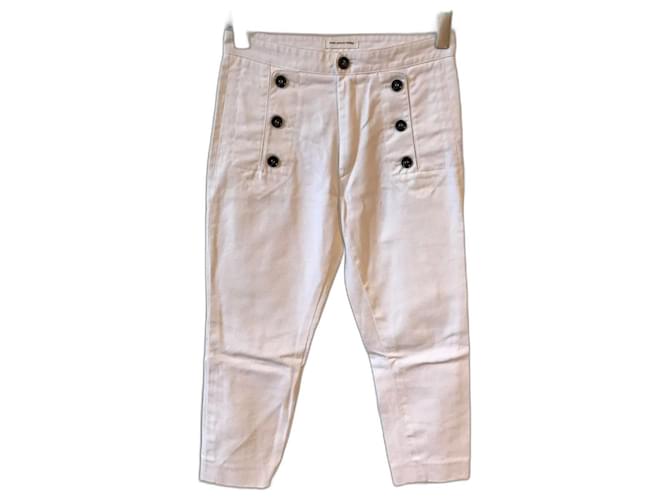 ISABEL MARANT ETOILE Jeans T.fr 36 cotton Bianco Cotone  ref.824779