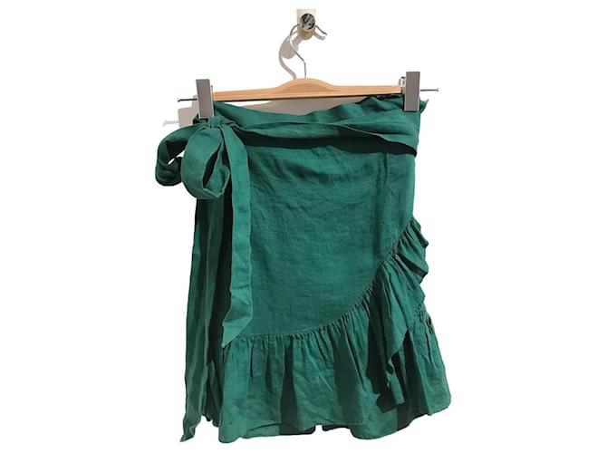 ISABEL MARANT ETOILE  Skirts T.International XS Linen Green  ref.824803