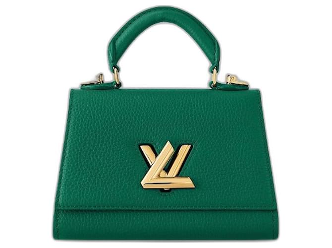 Louis Vuitton Bolsa de pedalier LV Twist One Handle Verde Cuero  ref.824914