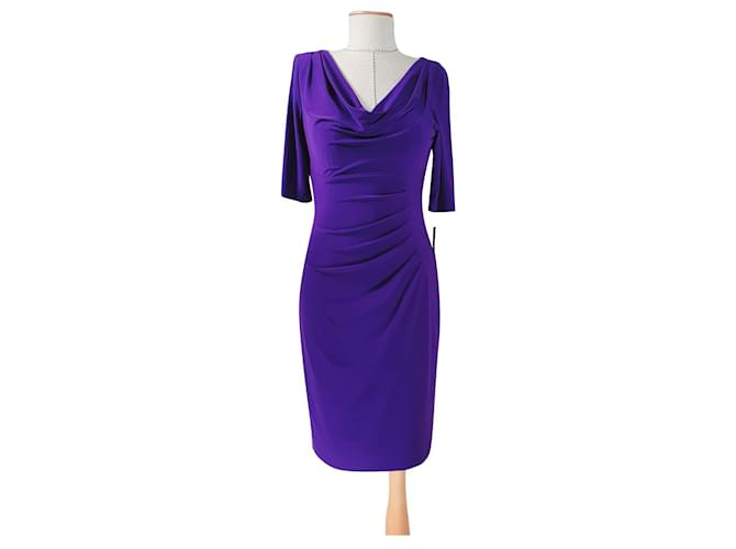Ralph Lauren Dresses Purple Polyester Elastane  ref.825168