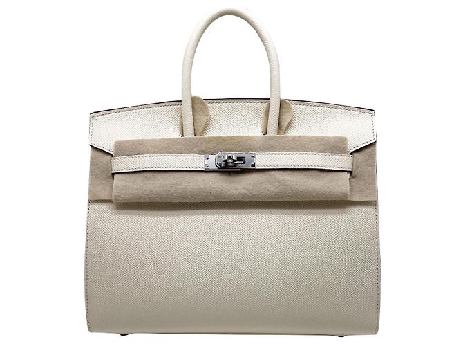 Birkin Hermès Hermes Bikini-TASCHE 25 cm Aus weiß