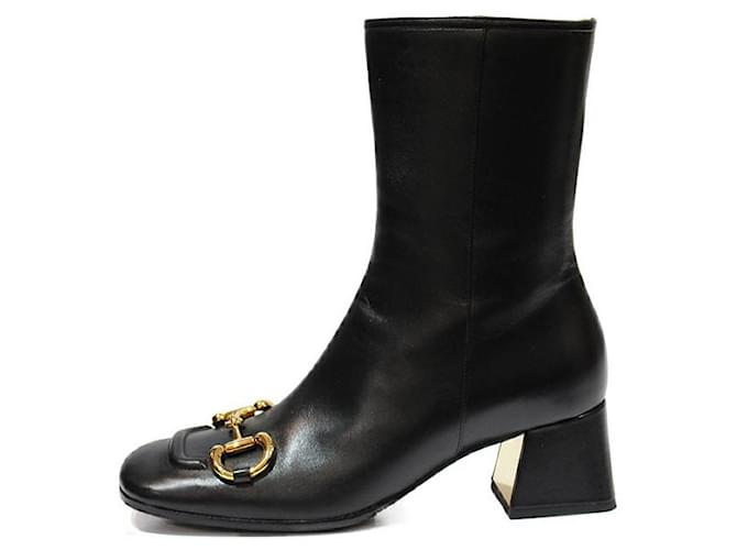 Gucci Ankle Boots Black Leather  ref.825194