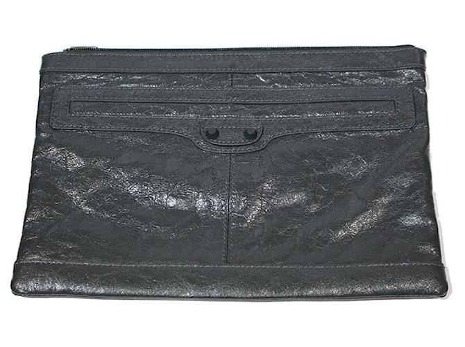 Balenciaga Clutch bags Grey Leather  ref.825197
