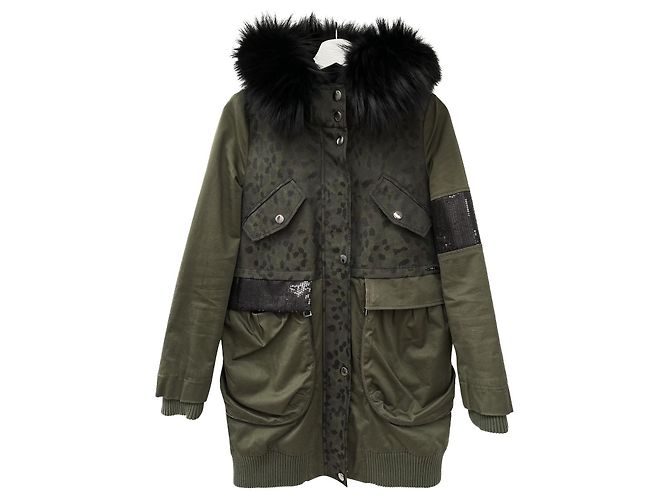 Liu.Jo Liu Jo Parka Jacke Khaki Baumwolle