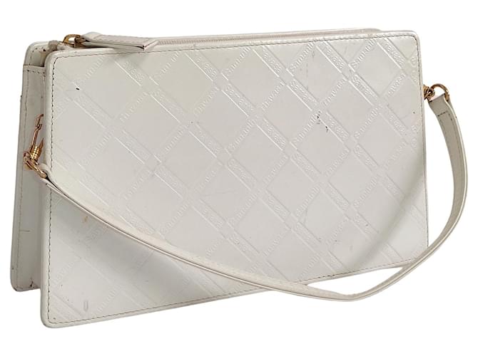 Autre Marque Handtasche aus weißem Leder mit Perleffekt  ref.825235