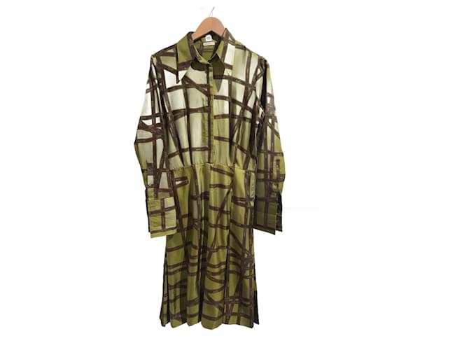 Hermès HERMES  Dresses T.International S Silk Green  ref.825264