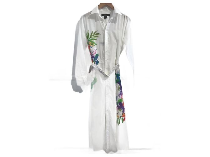 Vestido RALPH LAUREN T.FR 38 Algodón Blanco