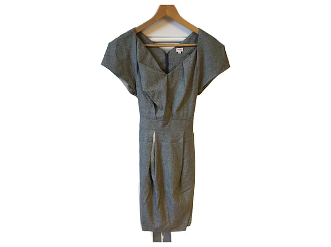 Robes KENZO T.fr 36 Wool Laine Gris  ref.825368