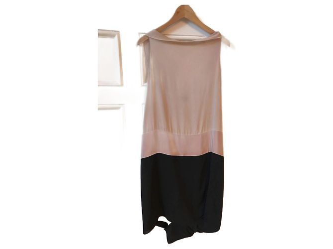 VIONNET Vestidos T.FR 38 Seda Bege