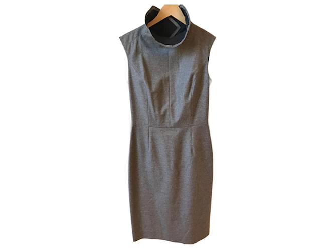 YVES SAINT LAURENT  Dresses T.International M Wool Grey  ref.825404