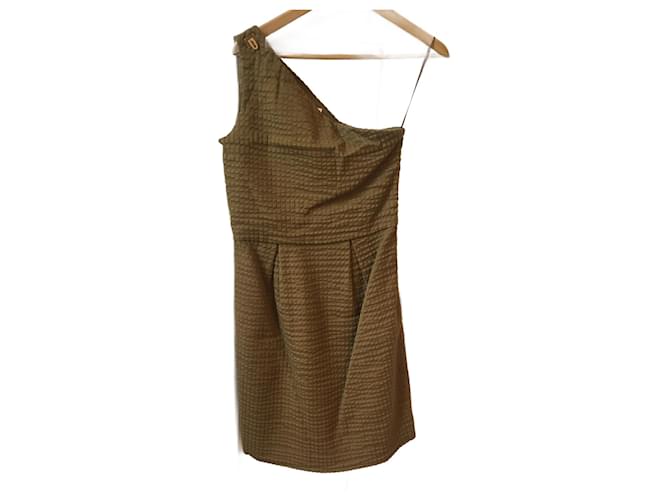 Chloé CHLOE  Dresses T.International S Cotton Khaki  ref.825410
