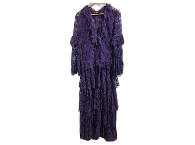 ELIE SAAB  Dresses T.International L Cotton Purple  ref.825438