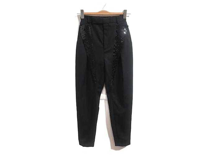 Céline CELINE Trousers T.International XS Wool Black ref.825482 - Joli  Closet