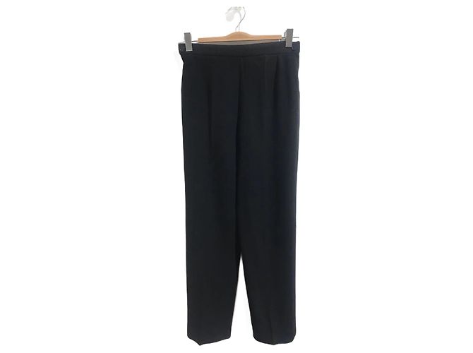 Hermès HERMES Hose T.Internationale L-Wolle Schwarz
