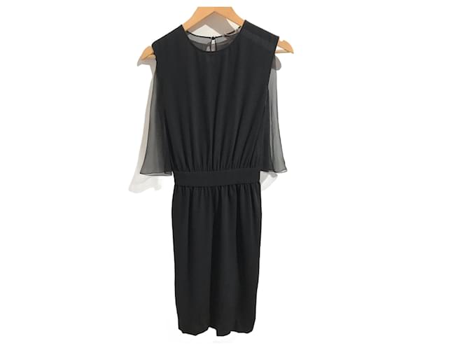 YVES SAINT LAURENT  Dresses T.International XL Viscose Black  ref.825553