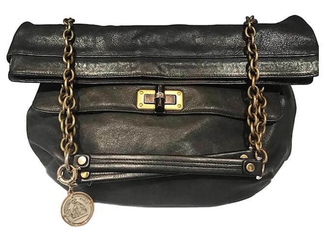 LANVIN  Handbags T.  Leather Black  ref.825595