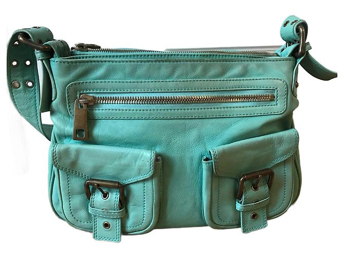 MARC JACOBS Bolsas T. Couro Turquesa