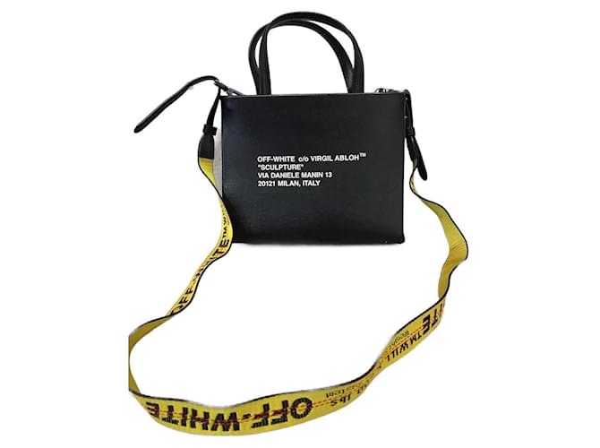 Off-White c/o Virgil Abloh Sculpture Block Pouch Leather Bag in