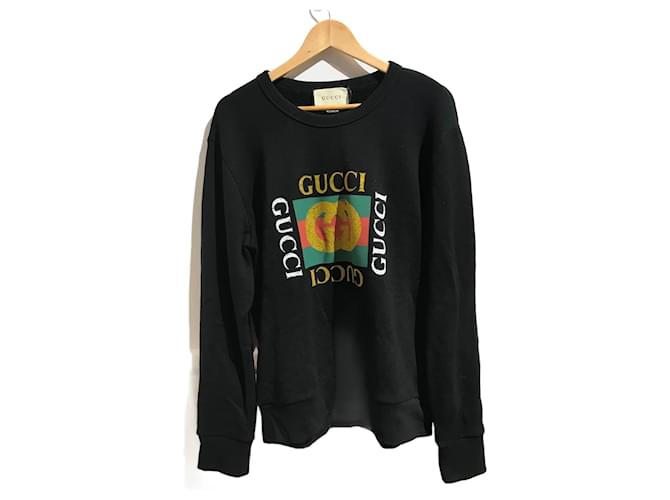 GUCCI  Knitwear & sweatshirts T.International M Cotton Black  ref.825623