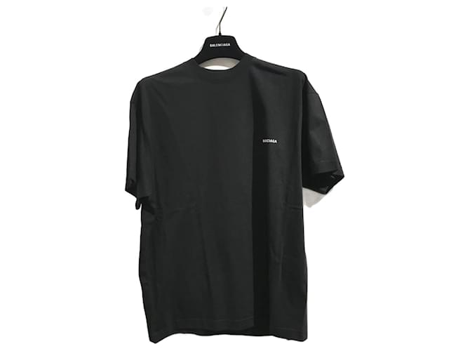 BALENCIAGA Tops Camiseta.Internacional L Algodón Negro  ref.825630