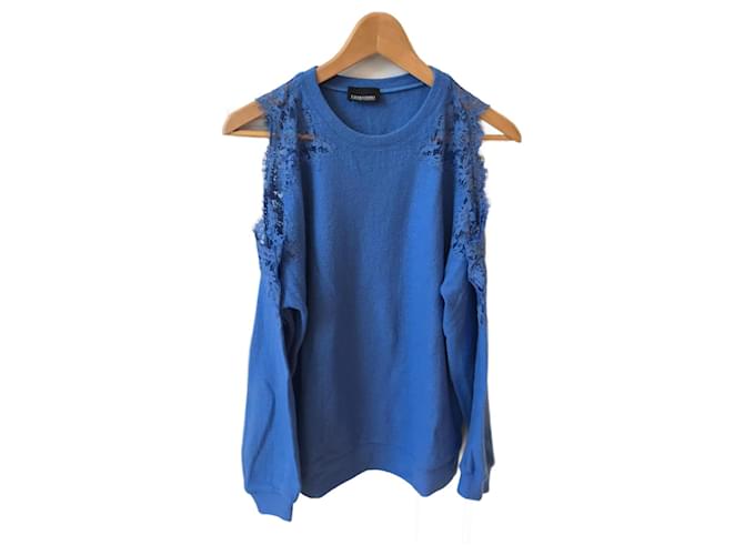 ERMANNO SCERVINO Tricot T-shirt.International XS Laine Bleu  ref.825700