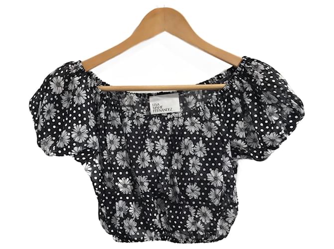 LISA MARIE FERNANDEZ T-shirts.International XS Coton Noir  ref.825790