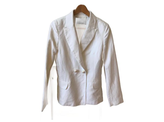 ERMANNO SCERVINO Jacken T.FR 36 Synthetisch Weiß
