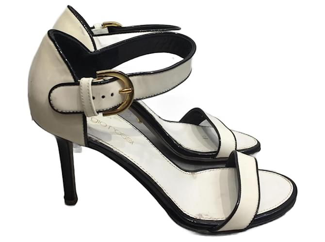 SERGIO ROSSI  Sandals T.eu 35.5 Leather White  ref.825865