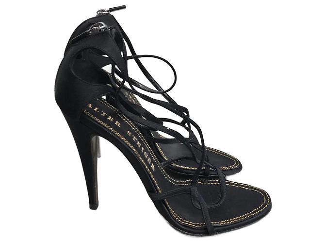 Sandali WALTER STEIGER T.EU 38 Tessuto Nero