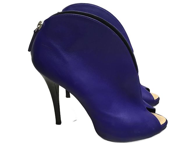 GIUSEPPE ZANOTTI Botas de tobillo T.EU 39.5 Cuero Azul
