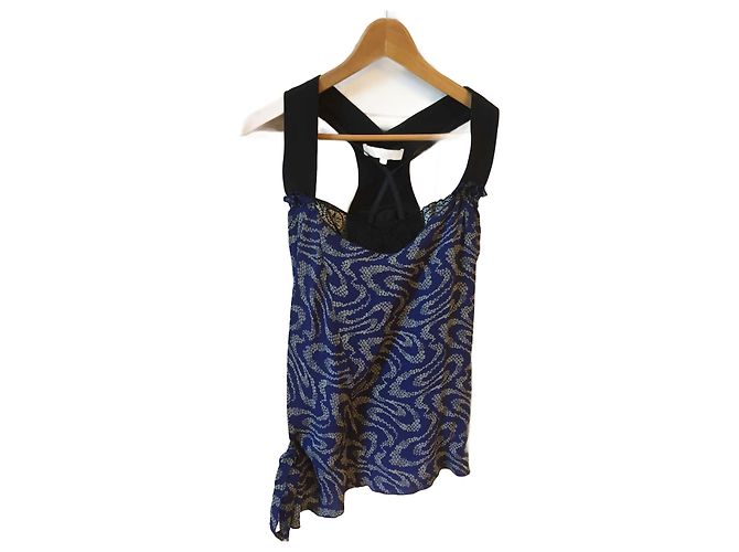 VANESSA BRUNO Top T.FR 36 Seta Blu