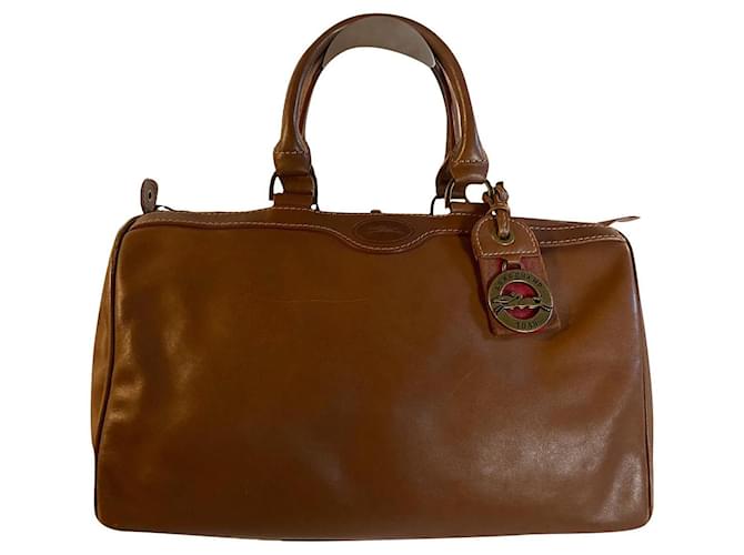 Longchamp Bowling bag Cognac Leather  ref.825998