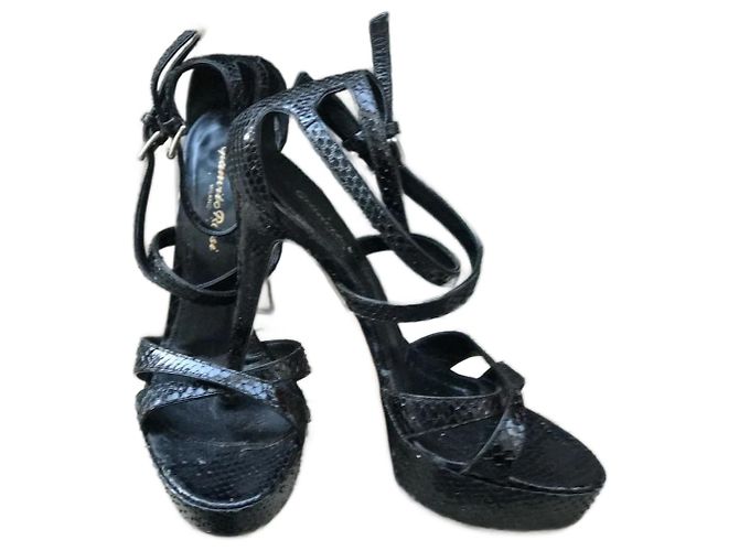 Sandali GIANVITO ROSSI T.EU 37.5 Pelli esotiche Nero
