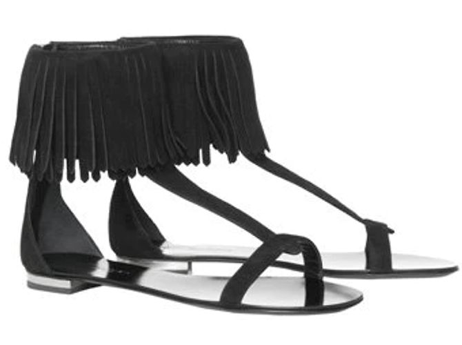 Sandali GIUSEPPE ZANOTTI T.EU 38 Camoscio Nero