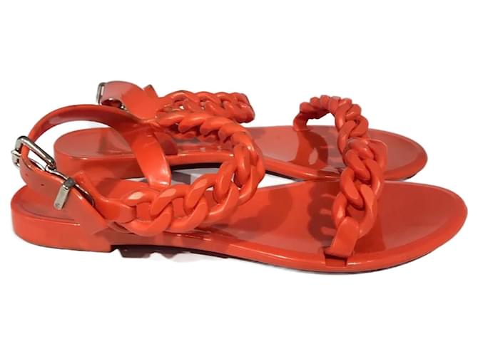 GIVENCHY  Sandals T.eu 37 rubber Red  ref.826057