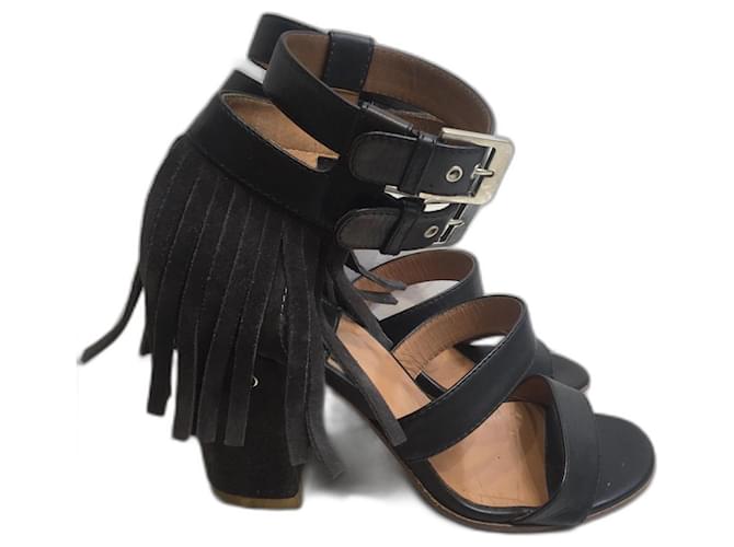 LAURENCE DACADE  Sandals T.eu 36 Leather Black  ref.826099