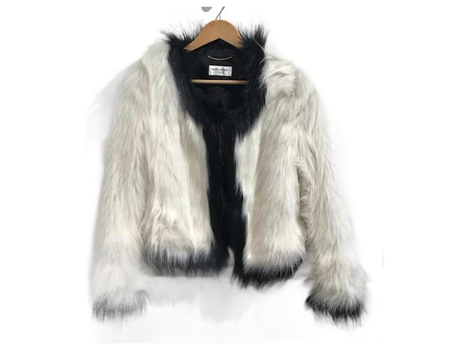 SAINT LAURENT  Coats T.International S Faux fur White  ref.826127