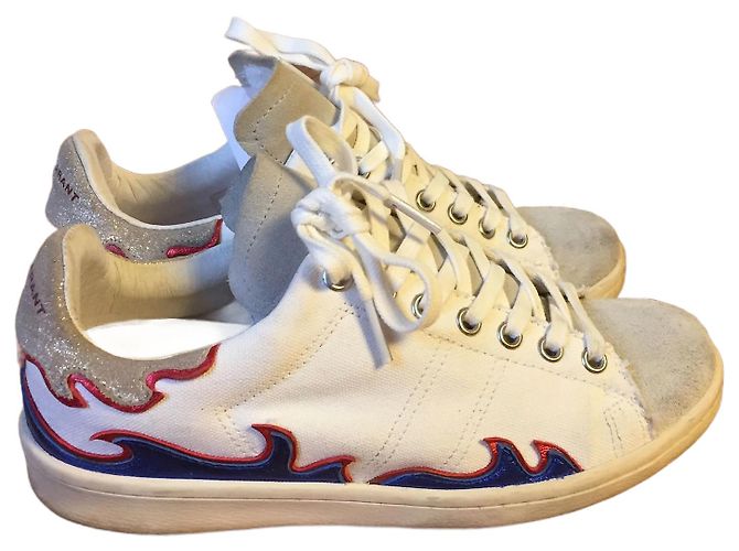 ISABEL MARANT Sneakers T.EU 36 Stoff Weiß