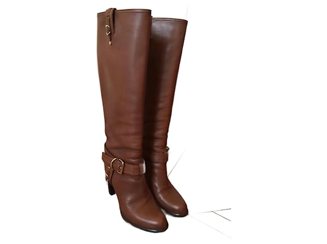 DIOR Boots T.eu 36 Leather Brown ref.826184 - Joli Closet