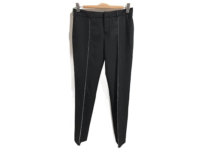 Pantalon SAINT LAURENT T.fr 40 Wool Laine Noir  ref.826209