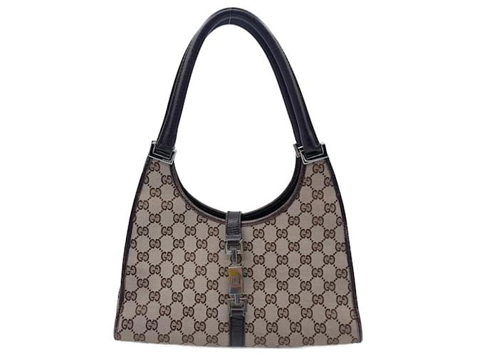 Brown Canvas Gucci Bardot Bag Cloth  ref.826267