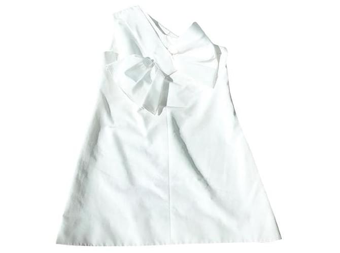 Short dress VICTORIA BECKHAM White Cotton Viscose  ref.826387