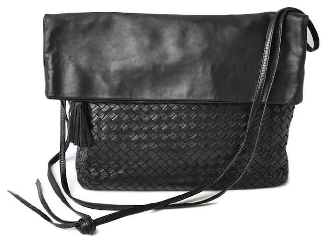 Bottega Veneta Intrecciato Black Leather  ref.826804