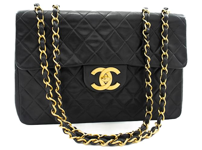Chanel Timeless/classique Black Leather  ref.826883