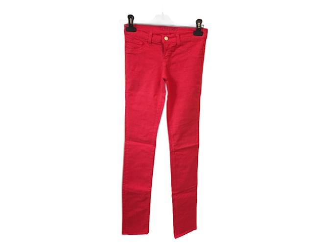 J BRAND Jeans T.US 25 Baumwolle Rot  ref.827072