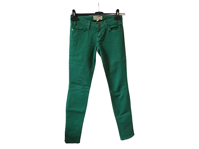 Current Elliott ATTUALE ELLIOTT Jeans T.US 24 cotton Verde Cotone  ref.827111