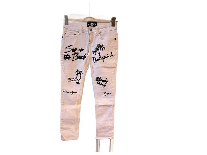 Filles à Papa FILLES A PAPA Jeans T.US 24 Algodón Blanco