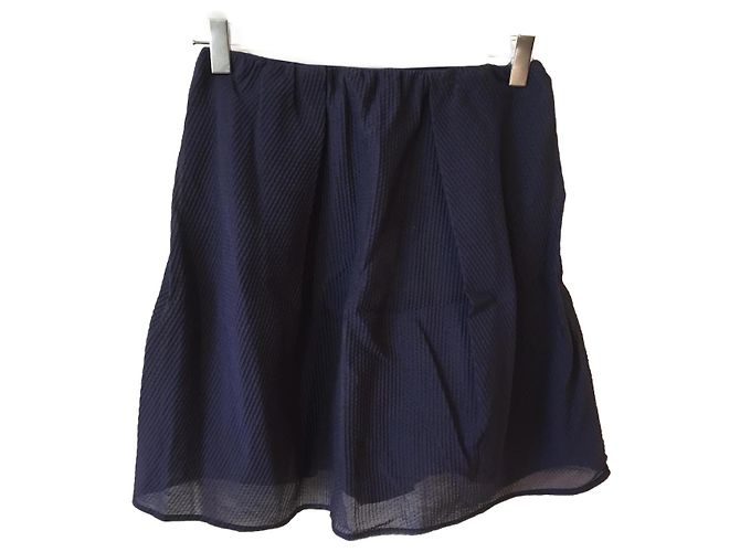 Saias CARVEN T.FR 38 Algodão Azul marinho