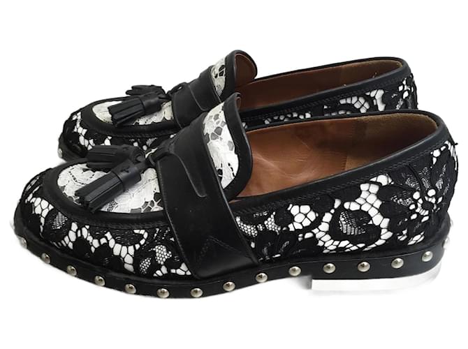 GIVENCHY  Flats T.eu 37 Leather Black  ref.827150