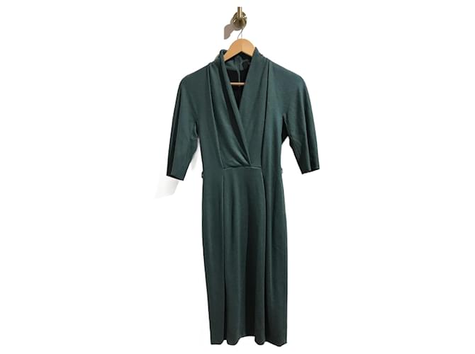 GUCCI  Dresses T.International S Wool Green  ref.827212